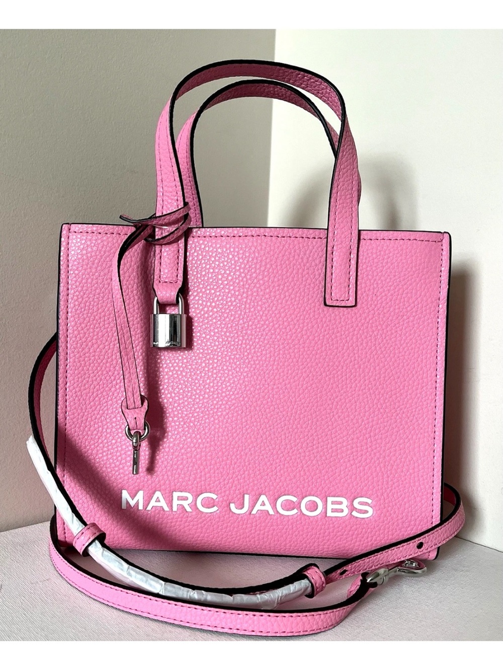 New Marc Jacobs Mini Grind Leather Tote Petal Pink